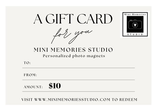 Mini Memories Studio $10 gift card