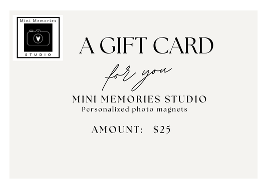 Mini Memories Studio- Personalized photo magnet gift certificate